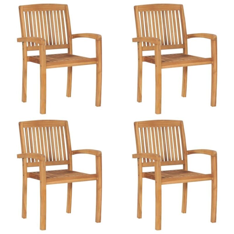 Sodo kėdės su pagalvėlėmis, 4 vnt., rudos - Image 2