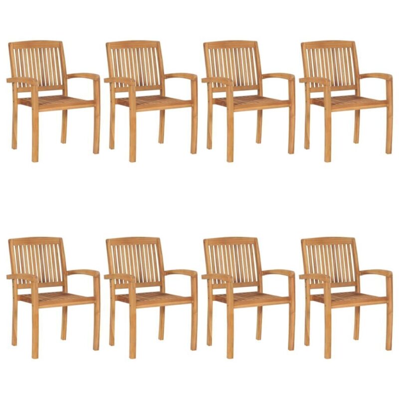 Sodo kėdės su pagalvėlėmis, 8 vnt., rudos - Image 2