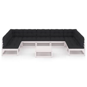 Sodo komplektas su pagalvėlėmis 10 dalių baltas | Belsilt