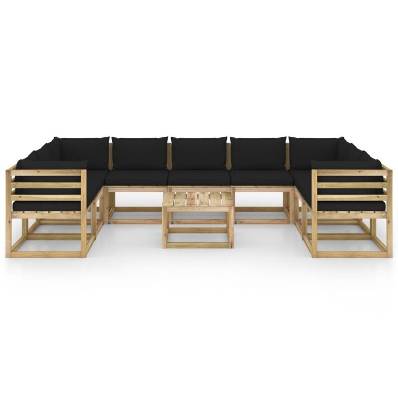 Sodo komplektas su pagalvėlėmis, 10 dalių, rudas, Ruda - Image 2
