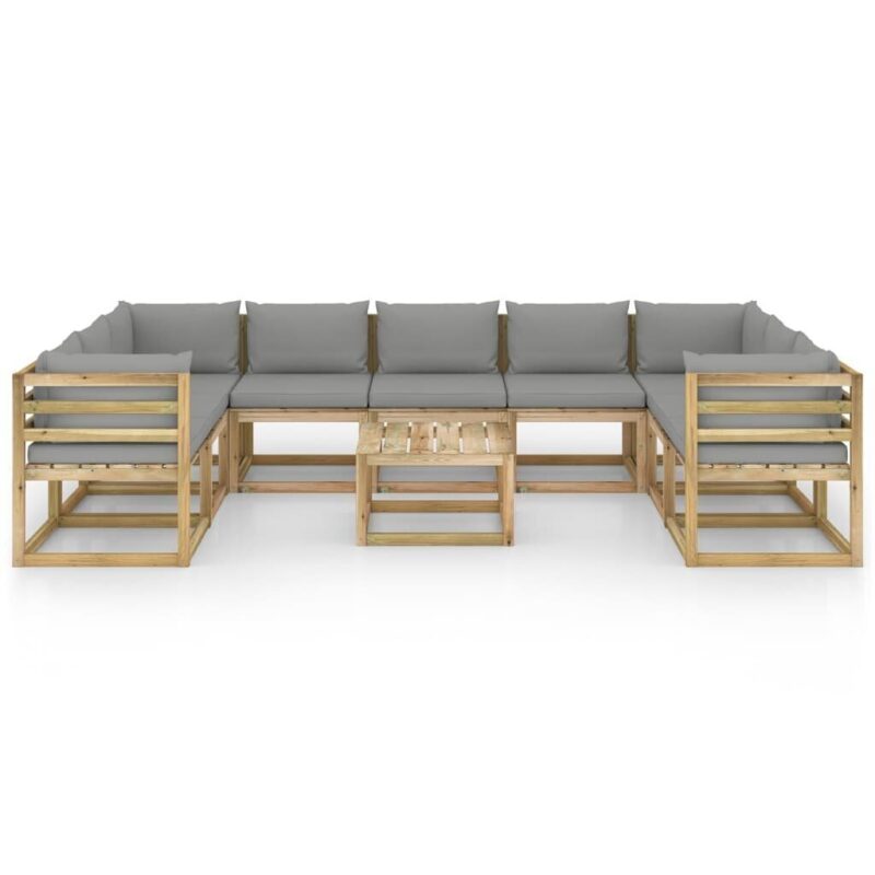 Sodo komplektas su pagalvėlėmis, 10 dalių, rudas, Ruda - Image 2