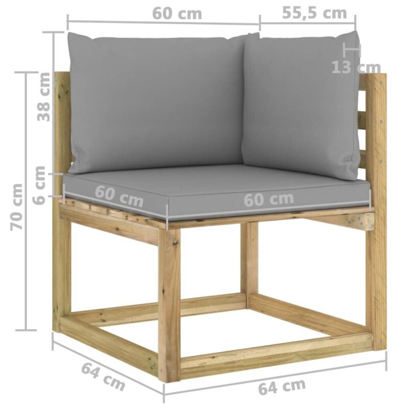 Sodo komplektas su pagalvėlėmis, 10 dalių, rudas, Ruda - Image 6