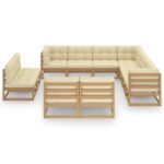 Sodo komplektas su pagalvėlėmis 11 dalių  tvirtas ir patogus