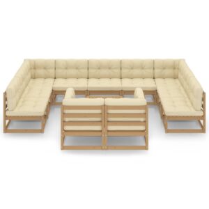 Sodo komplektas su pagalvėlėmis 12 dalių rudas   belsilt