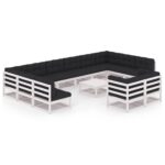 Sodo komplektas su pagalvėlėmis 13 dalių baltas  tvirtas ir modernu