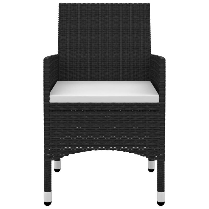Sodo komplektas su pagalvėlėmis, 7 dalių, juodas - Image 3