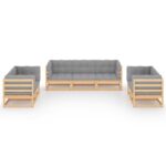 Sodo komplektas su pagalvėlėmis 7 dalių rudas  tvirtas ir patogus