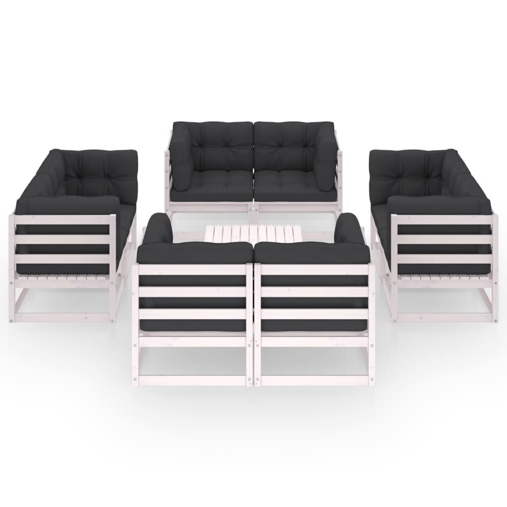 sodokomplektassupagalvelemis9daliubaltasreference belsilt 9 dalių baltas medžio sodo komplektas su pagalvėlėmis modernus ir t