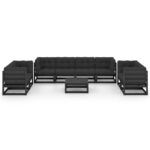 Sodo komplektas su pagalvėlėmis 9 dalių | Medžio masyvas