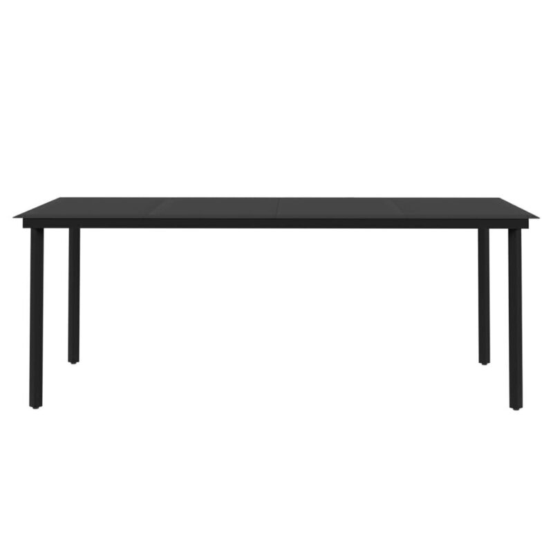 Sodo komplektas su pagalvėlėmis, 9 dalių, juodas - Image 4