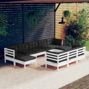 Sodo komplektas su pagalvėmis 10 dalių baltas  tvirtas ir komforti