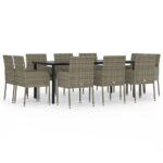 sodokomplektassupagalvemis11daliujuodaspilkas0653dreference belsilt Modernus 11 dalių sodo komplektas su pagalvėmis juodaspilkas