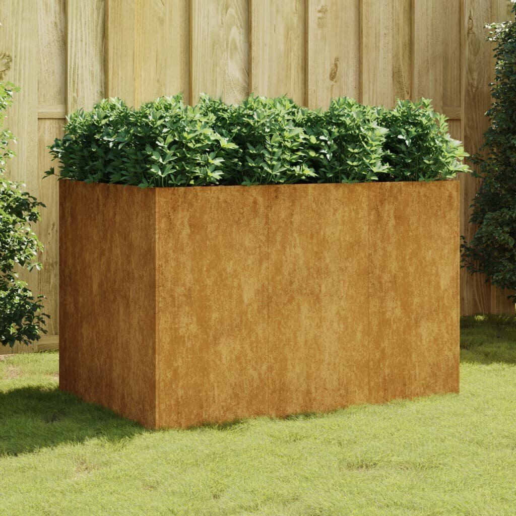 sodolovelis120x80x80cme330bkainareference  belsilt Sodo lovelis 120x80x80 cm iš Corten plieno  patvarus ir stilingas
