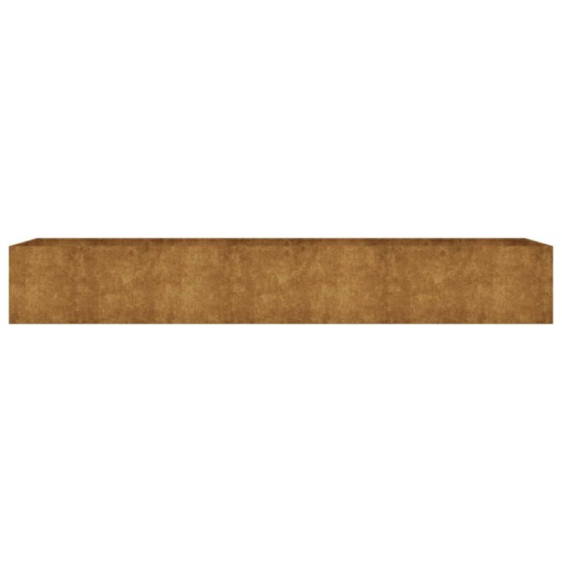 Sodo lovelis 280x80x40 cm iš Corten plieno  tvirtas ir ilgaamžis