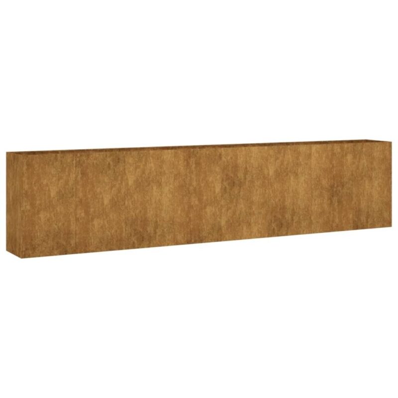 Sodo lovelis 360x40x80 cm iš Corten plieno  tvirtas ir ilgaamžis