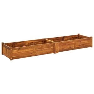 Sodo lovelis augalams 200x30x25 cm iš akacijos medienos