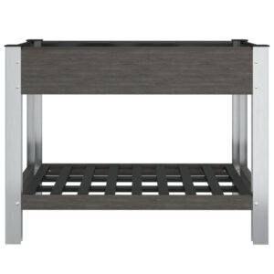 Sodo lovelis su lentyna vidaXL 100x50x75 cm pilkas