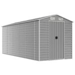 vidaXL šviesiai pilka sodo pašiūrė 191x470x198 cm