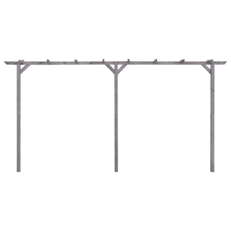 Sodo pergolė 400x40x205cm impregnuota pušis Pilka