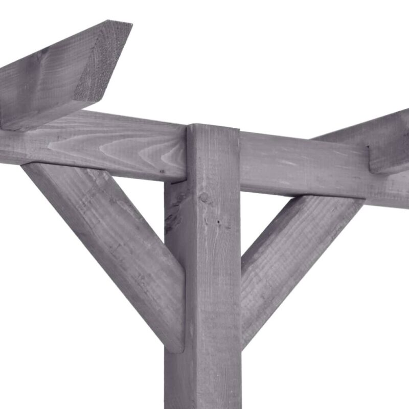 Sodo pergolė 400x40x205cm impregnuota pušis Pilka