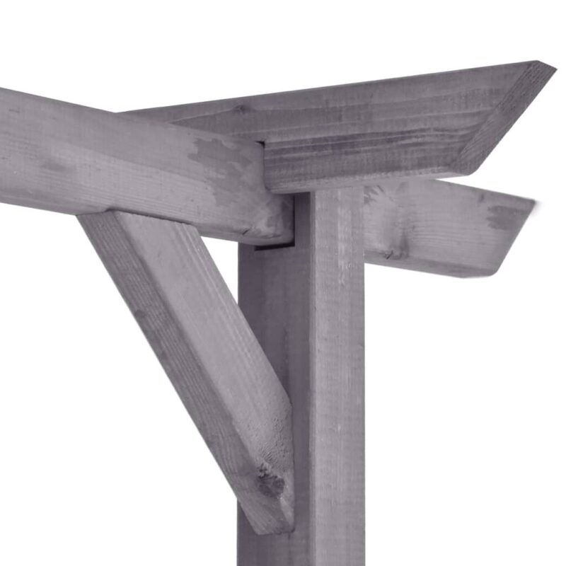 Sodo pergolė 400x40x205cm impregnuota pušis Pilka