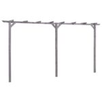 Sodo pergolė 400x40x205cm impregnuota pušis Pilka