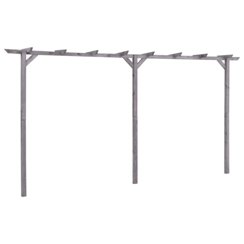 Sodo pergolė 400x40x205cm impregnuota pušis Pilka