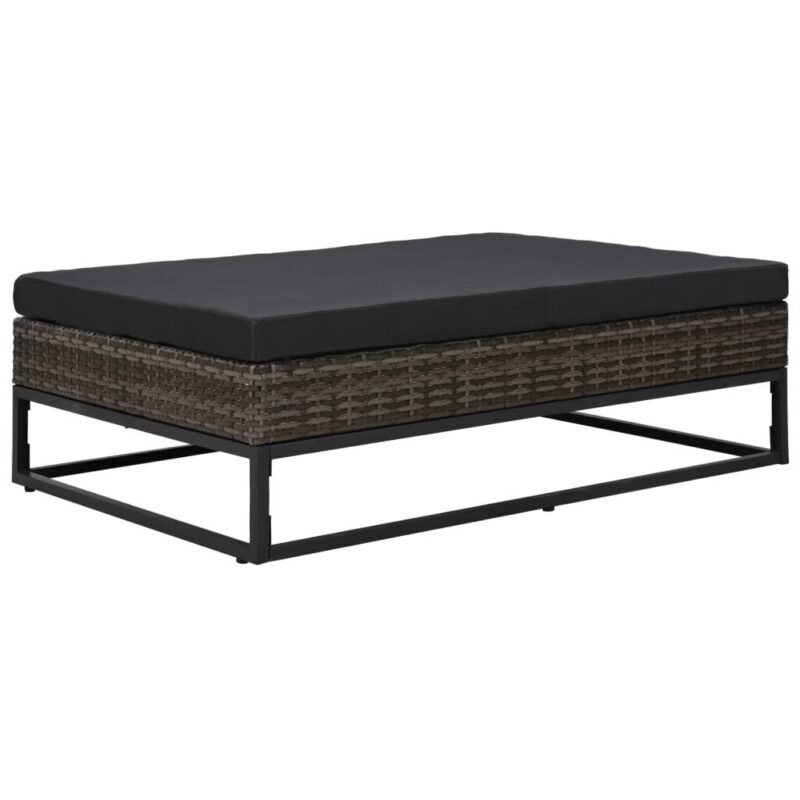 Sodo sofos komplektas su pagalvėmis, 5 dalių, pilkas - Image 4