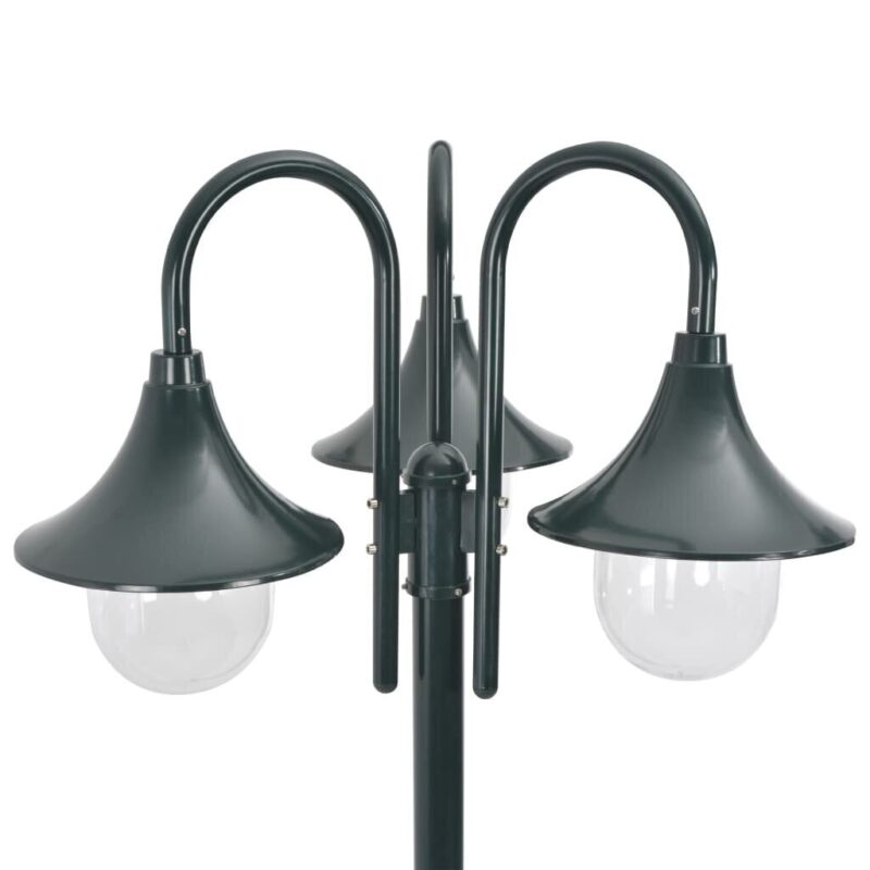 Sodo šviestuvas, E27, 220cm, alium., 3 žibintai, tams. žalias, Žalia - Image 4