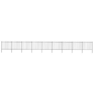 Sodo tvora su iečių viršugal., 15,3x1,5m, plienas, juoda