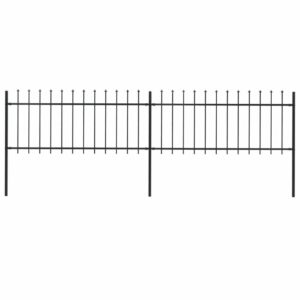 Plieninė sodo tvora 34×08 m su iečių viršugalviais