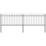 Plieninė sodo tvora su iečių viršugalviais 34x1 m