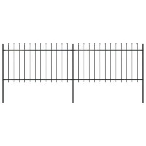 Plieninė sodo tvora su iečių viršugalviais 34x1 m