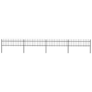 Sodo tvora 68×06 m su iečių viršugalviais plienas juoda