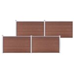 WPC sodo tvora 699×106 cm ruda  tvirta ir ilgaamžė