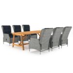 sodovalgomojokomplektas7daliupilkasreference belsilt Pilkas 7 dalių sodo valgomojo komplektas iš akacijos medienos