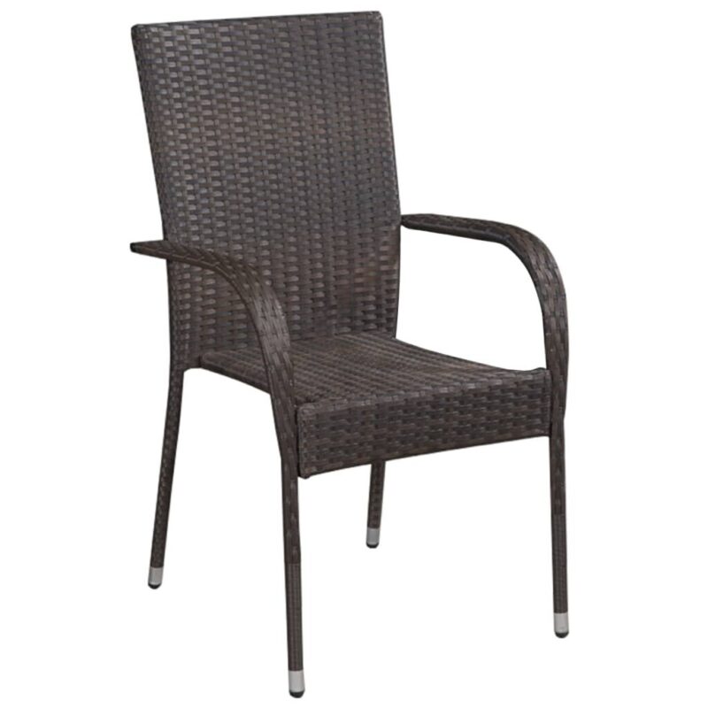 Sodo valgomojo komplektas, 9 dalių, rudas, Ruda - Image 2