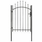 Juodi plieniniai sodo vartai 1x2 m  tvirti ir saugūs