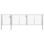 sodovartaisidabrinesspalvos400x75cmplienascopy4561breference belsilt Plieniniai sidabrinės spalvos sodo vartai 400x125 cm