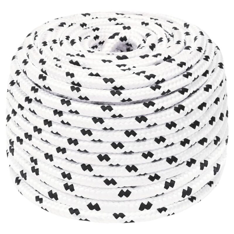 Patvari vidaXL sodo virvė 10mm 100m balta  belsilt