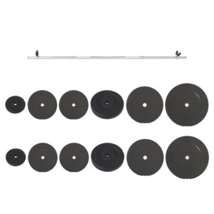 Štanga su svoriais 90kg chromuoto plieno rinkinys belsilt