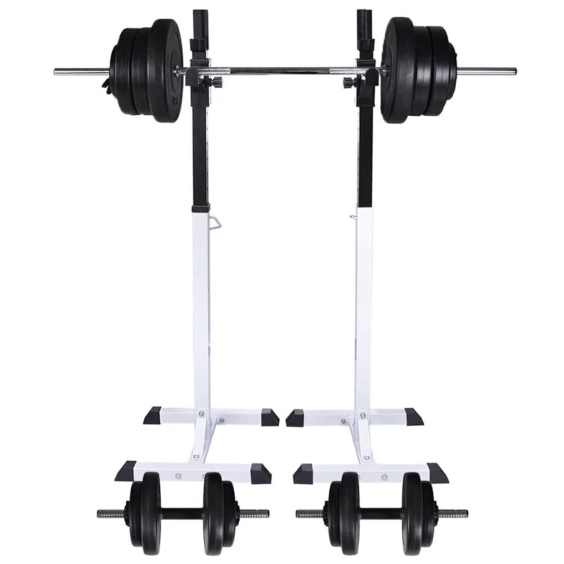 Stovas su štanga ir hanteliais vidaXL 605kg   Belsilt