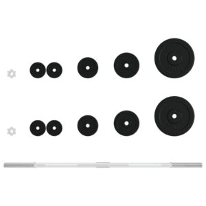 30 kg štangos su svoriais rinkinys  tvirta vidaXL įranga