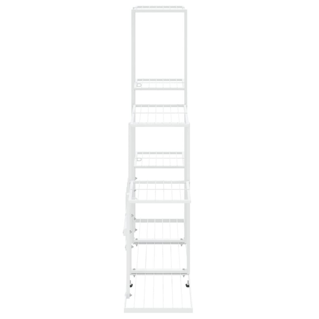 stovasaugalamsbaltosspalvos945x25x88cm05506internetureference  belsilt Baltos spalvos metalinis stovas augalams 945x25x88 cm
