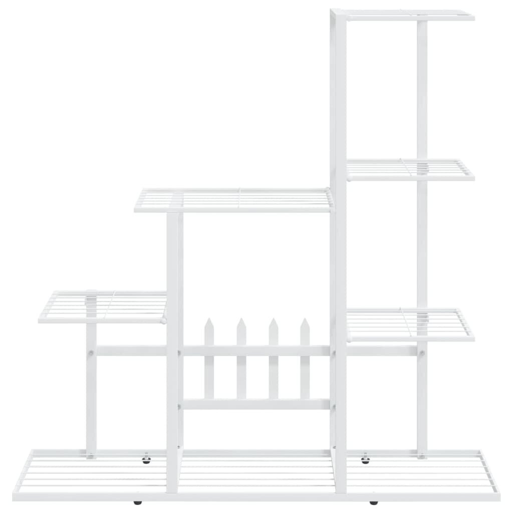 stovasaugalamsbaltosspalvos945x25x88cme9694kainareference  belsilt Baltos spalvos metalinis stovas augalams 945x25x88 cm