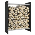 Stovas malkoms vidaXL, 80x35x100 cm, juodas