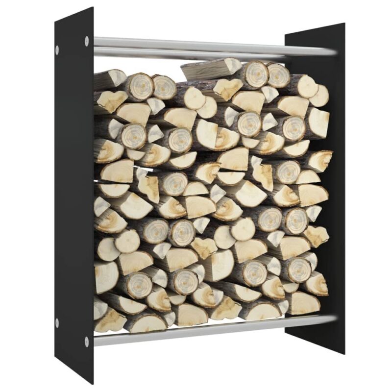 Stovas malkoms vidaXL, 80x35x100 cm, juodas