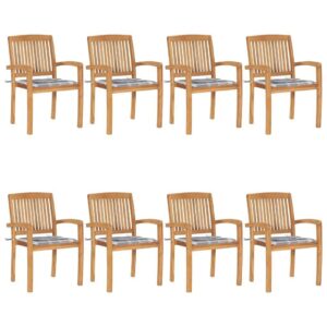 Sudedamos sodo kėdės su pagalvėlėmis 8 vnt tikmedis