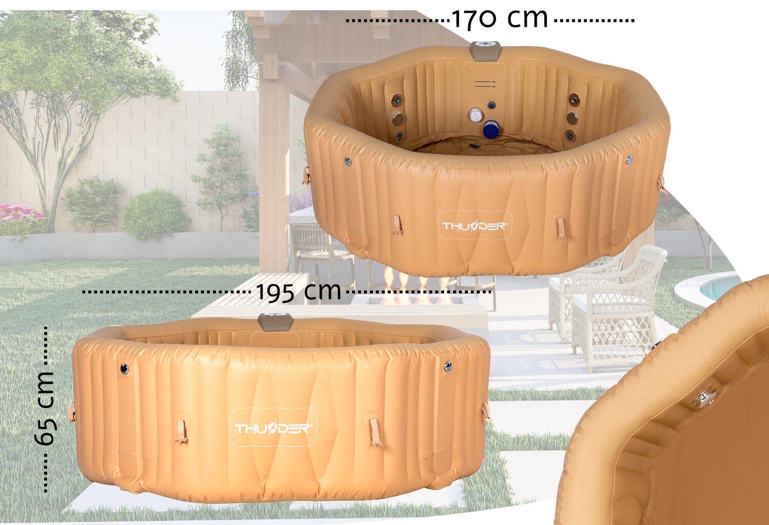 sukurinevoniagalaoruda57ad5kainareference belsilt Sūkurinė vonia Galao pripučiamas SPA iki 6 asmenų