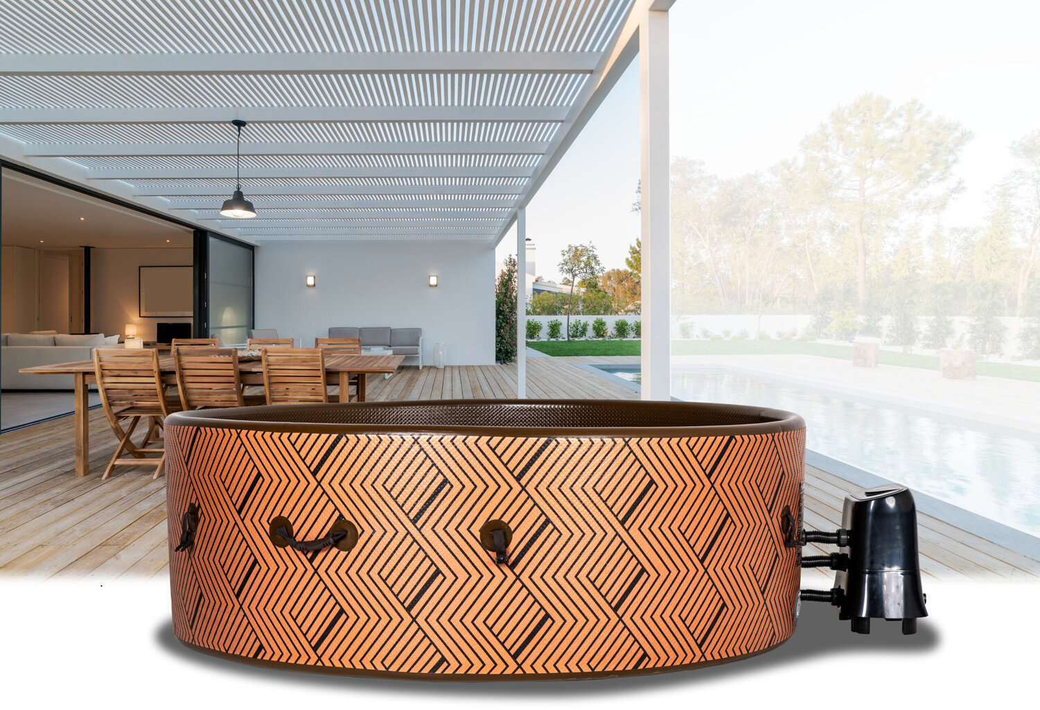 sukurinevonialoftrudaa7d0conlinereference belsilt Sūkurinė vonia Loft ruda pripučiamas SPA su 120 burbulų